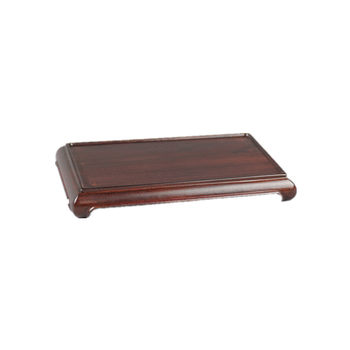 Mahogany solid ming style square rectangular miniature base
