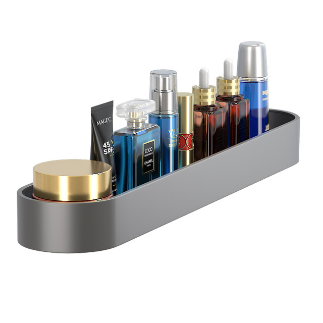 Solid space aluminum punch-free bathroom rack