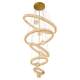 Villa living room large chandelier crystal stair light