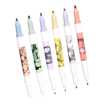 Deli Deli double-headed acrylic marker pen opaque color stackable watercolor pen for children and students special non-toxic large-capacity soft head 36-color food-grade marker pen fine head waterproof hand-painted DIY new