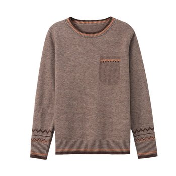 Hengyuanxiang Woolen Sweater Women's Thin Knitted Sweater 2024 Spring and Autumn New Color Matching Bottoming Round Neck Pullover Short Sweater