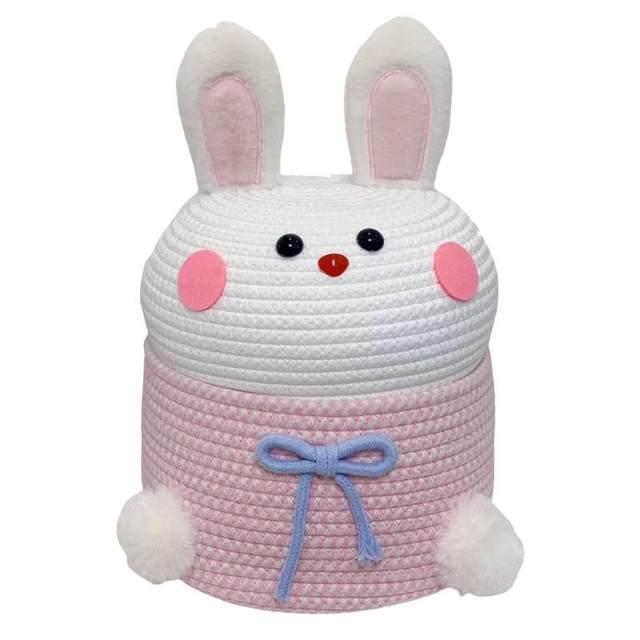 Cute rabbit storage ornaments gift snack grocery basket