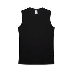 Zhenvis heavy 220g cotton round neck sleeveless vest solid colors, shoulder bottoming skirt jerlike loose sports fitness men