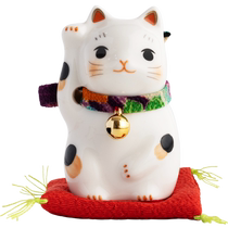 (Self-operated) Japanese Yakushi Kiln Praying Lucky Cat Small Ornament Hand-painted Desktop Car Birthday Gift