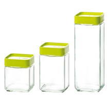 (Self-operated) Glasslock imported sealed square glass building block storage tank refrigerator side door sealed tank