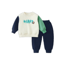 Qiqi Xiong boys sweatshirt set spring and autumn childrens sportswear two-piece set baby boy spring clothes childrens spring