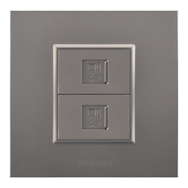 Type 86 concealed dual straight-through two-position 10G network socket CAT7 computer broadband two-position Category 7 network cable socket