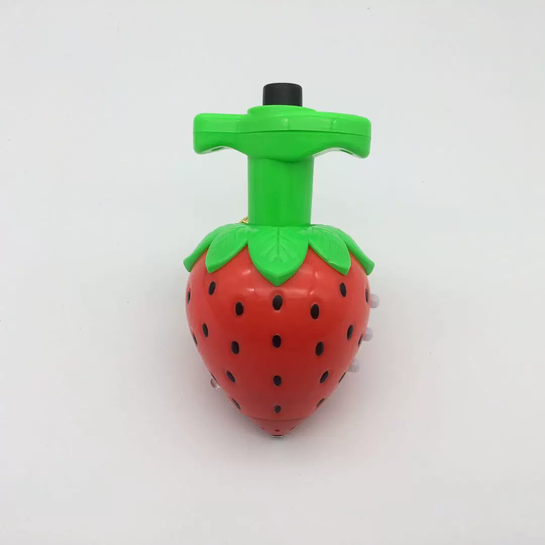 Игрушка, мигающая клубника, музыкальная вращающаяся цветная бегающая верхушка