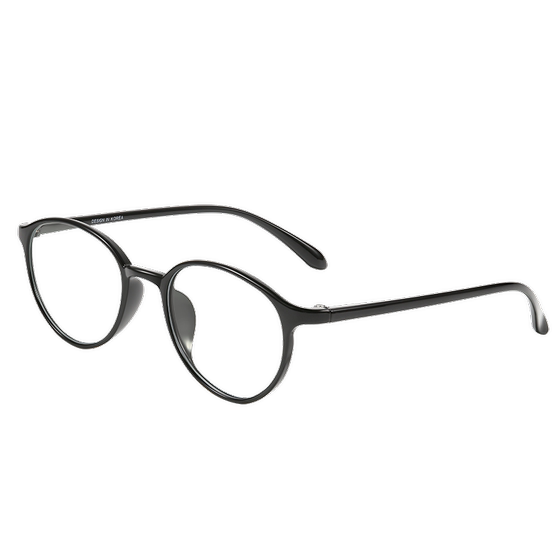 
Black frame myopia glasses women's ultra-light and fashionable small face anti-radiation and anti-blue light round face without makeup color change eye protection flat light glass