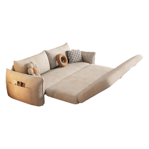 Leader Nordic retractable sofa bed dual-purpose Internet celebrity technology cloth simple small apartment living room single and double sofa