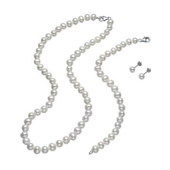Queen of pearls tamsui pearl necklace set