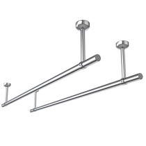 包安装晾衣杆阳台顶装固定晾衣架家用衣杆不锈钢晒衣杆打孔凉衣捍