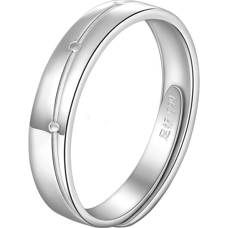 Mengjinyuan couple plain ring live ring