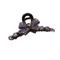 Full diamond bow large size grab clip for women 2024 new high-end back head hair shark clip temperament hair clip headwear