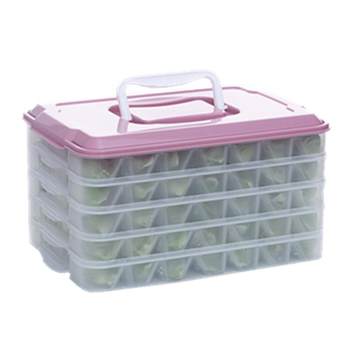 Dumpling box frozen dumplings household partition refrigerator multi-layer