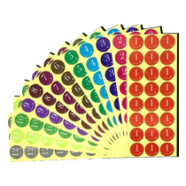 TAKESHOW spot January-December quarter round self-adhesive color digital waterproof number classification label sticker