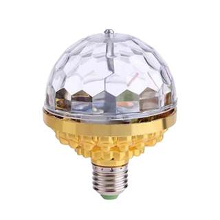 网红七彩旋转灯家用蹦迪跳舞台爆闪光自动七彩魔球灯ktv氛围灯泡