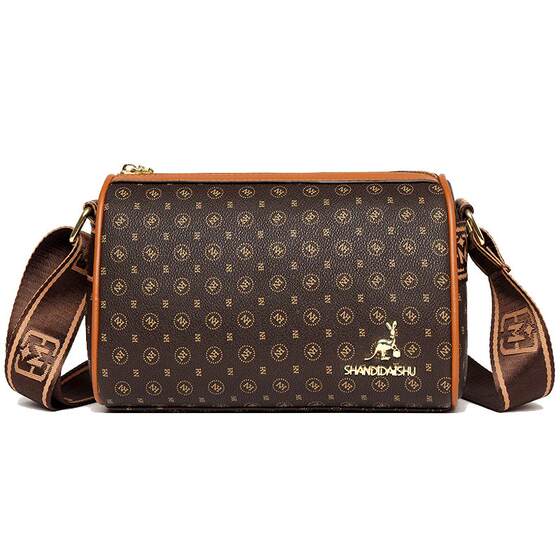 Branded shoulder crossbody bag genuine leather printed first layer cowhide