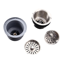 Submarine drain sink pipe accessories kitchen sink basket dishes pool leak plug 110 stainless steel 894