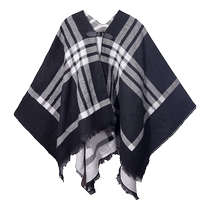 Autumn clothing 2022 new womens tops loose long cape cloak coat womens black Hepburn style shawl outer wear