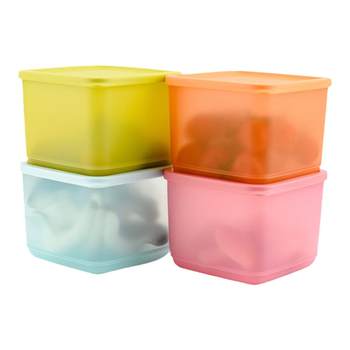 Tupperware 1L ຕູ້ເຢັນໃຫມ່ກ່ອງສີ່ຫລ່ຽມຕູ້ເຢັນການເກັບຮັກສາ crisper sealed dry goods snack box