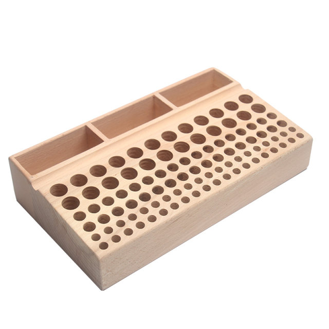 Handmade leather DIY46 holes/98 hole punching diamond chops beech veneer engraving and printing tool holder multi-function storage table