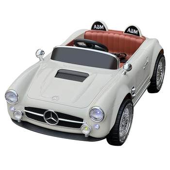 Children's electric car can sit on four-wheel remote control toy car baby stroller male and female child baby mercedes-benz retro
