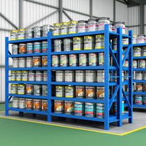 Metal blue and white shelf accessories single shot