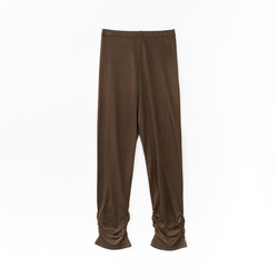 Summer outer wear silk leggings silk pencil pants thin medium pants candy color mulberry silk cropped pants ສໍາລັບແມ່ຍິງ