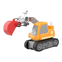 Childrens screw-twisting educational toy removable assembly engineering vehicle baby hands-on disassembly and assembly electric drill tool box