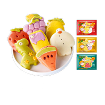 Wo Xiaoya fruit and vegetable puree cartoon steamed buns childrens animal ice cream steamed buns breakfast nutritious staple food quick-frozen steamed buns