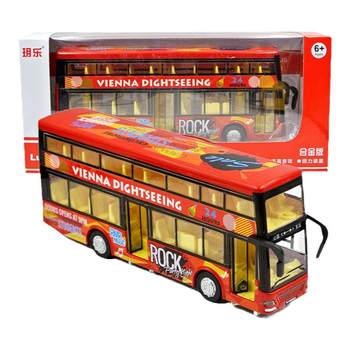 Alloy diy sticker white sound and light bus