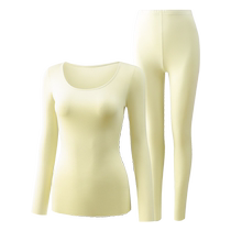 Modal Thermal Underwear Womens 2024 New Plus Velvet Thickened Autumn Clothes and Autumn Pants Set Heating Inner Basement Winter