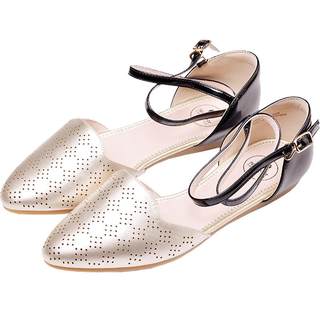 reemoor36码睿慕百搭尖头凉鞋女断码粗跟单鞋女鞋品牌反季清仓