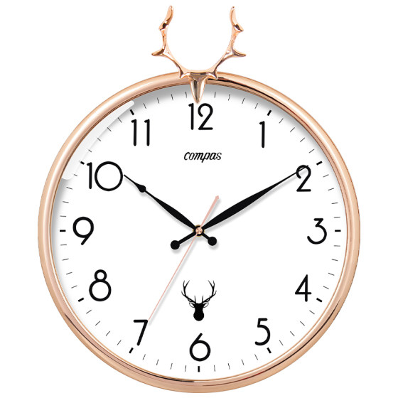 Creative light luxury round wall clock