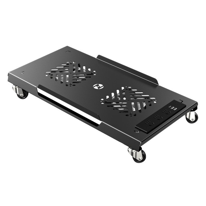 Metal cooling main frame computer under desk chassis base