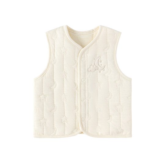 Babylove baby vest in autumn and winter thin cotton vest baby exterior horse clip solid color versatile warm top