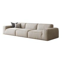 Yiluo Dahei Niu fabric sofa modern simple cream style living room small apartment internet celebrity straight sofa cat scratch cloth