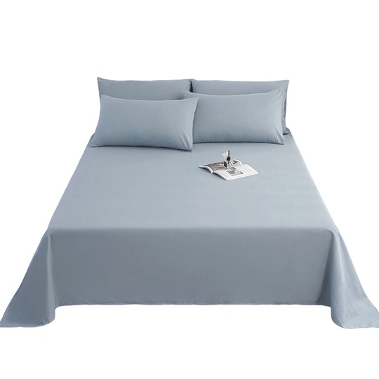 2025新款四季通用床单单件纯色非全棉纯棉宿舍单人1米2枕套三件套