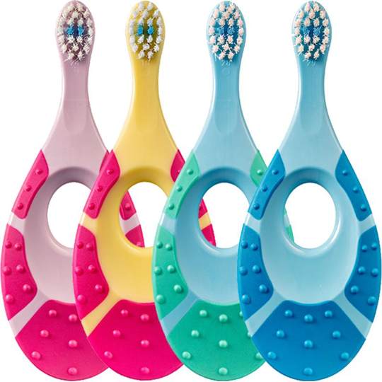 Cepillo de dientes de cerdas suaves para niños noruego Jordan 0-12 años pack de 6