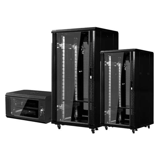 华杰恒讯定制 加厚网络机柜0.8米1米1.2米2米服务器监控6u9u12U18U42U弱电功放墙壁挂式交换机房架子箱配线箱