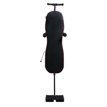 Home cervical spine lumbar stretcher to increase leg side bending and lumbar intervertebral disc relief and relaxation physical traction device