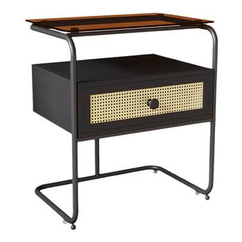 Yate drawer-type wrought iron simple bedside table
