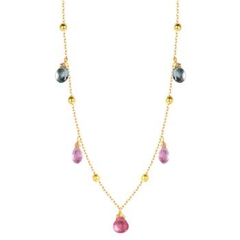 Ruohua’s solitary and leaked colored gemstone earrings and bracelets