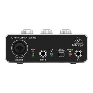 Behringer um2 external usb sound card for recording and live streaming