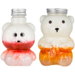 500ml 만화 곰 포플러 꿀 병 우유 차 병