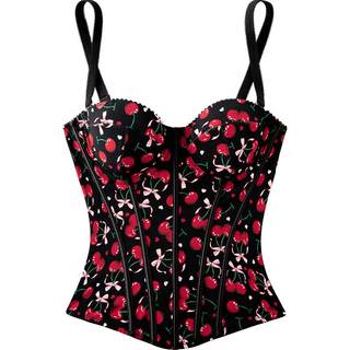 Curious Miss Fishbone Bra Sexy Pure Desire Wearable Underwear Women's Bra Set Camisole Summer Thin Style