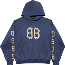 BALENCIAGA 24th autumn new product CRYPTO mens hooded sweatshirt