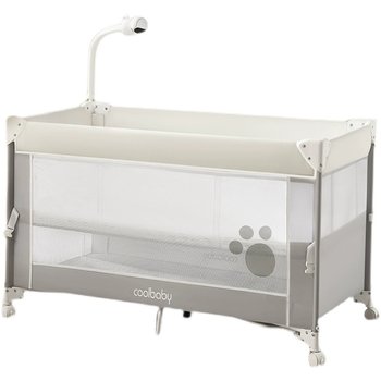 Coolbaby folding crib can be connected to the bedside bed