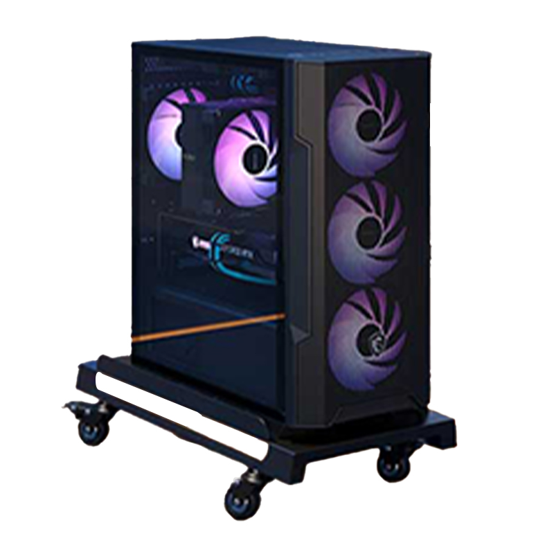 Strong heat dissipation computer host bracket with power strip and fan